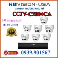 Lắp Đặt Trọn Bộ 7 Camera Quan Sát KBVISION CCTV-C2004CA