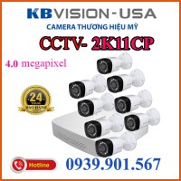 Lắp Đặt Trọn Bộ 8 Camera Quan Sát KBVISION CCTV 2K11CP