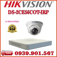 Lắp đặt trọn bộ 1 camera quan sát HIKVISION DS-2CE56C0T-IRP