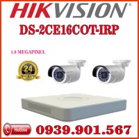 Lắp đặt trọn bộ 02 camera quan sát HIKVISION DS-2CE16C0T-IRP