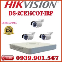 Lắp đặt trọn bộ  03 camera quan sát HIKVISION DS-2CE16C0T-IRP