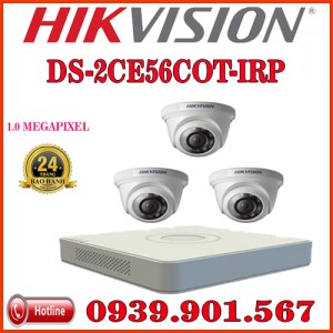 Lắp đặt trọn bộ 3 camera quan sát HIKVISION DS-2CE56C0T-IRP
