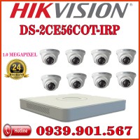 Lắp đặt trọn bộ 08 camera quan sát HIKVISION DS-2CE56C0T-IRP