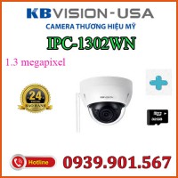 Camera IP Dome hồng ngoại không dây 1.3 Megapixel KBVISION KX-1302WN