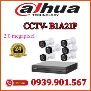 Lắp đặt trọn bộ 6 camera quan sátCCTV-B1A21P 