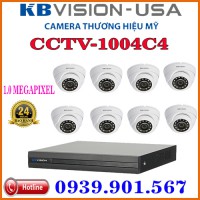 Lắp đặt trọn bộ 08 camera quan sát KBVISION  CCTV-1004C4