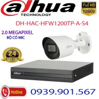  Lắp đặt trọn bộ 1 camera quan sát DAHUA DH-HAC-HFW1200TP-A-S4