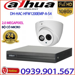  Lắp đặt trọn bộ 1 camera quan sát DAHUA DH-HAC-HDW1200EMP-A-S4