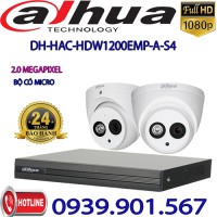  Lắp đặt trọn bộ 2 camera quan sát DAHUA DH-HAC-HDW1200EMP-A-S4