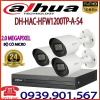  Lắp đặt trọn bộ 3 camera quan sát DAHUA DH-HAC-HFW1200TP-A-S4