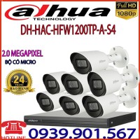  Lắp đặt trọn bộ 07 camera quan sát DAHUA DH-HAC-HFW1200TP-A-S4