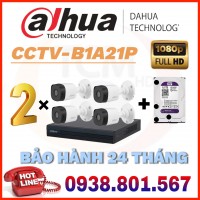 LẮP ĐẶT TRỌN BỘ 8 CAMERA QUAN SÁT DAHUA CCTV-B1A21P