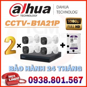 LẮP ĐẶT TRỌN BỘ 8 CAMERA QUAN SÁT DAHUA CCTV-B1A21P