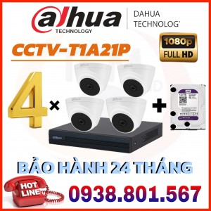 LẮP ĐẶT TRỌN BỘ 16 CAMERA QUAN SÁT DAHUA CCTV-T1A21P