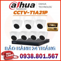  Lắp đặt trọn bộ 07 camera quan sát DAHUA HAC-T1A21P