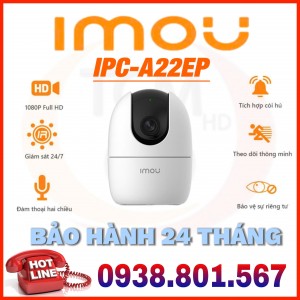 LẮP ĐẶT Camera IP hồng ngoại không dây 2.0 Megapixel DAHUA IPC-A22EP-IMOU