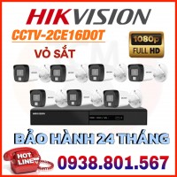 LẮP ĐẶT TRỌN BỘ 7 CAMERA QUAN SÁT HIKVISION DS-2CE16D0T-EXLF