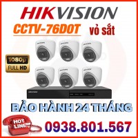 LẮP ĐẶT TRỌN BỘ 6 CAMERA QUAN SÁ HIKVISION DS-2CE76D0T-EXLMF