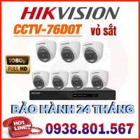 LẮP ĐẶT TRỌN BỘ 7 CAMERA QUAN SÁT HIKVISION DS-2CE76D0T-EXLMF