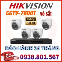 LẮP ĐẶT TRỌN BỘ 4 CAMERA QUAN SÁT HIKVISION DS-2CE76D0T-EXLMF