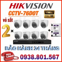 LẮP ĐẶT TRỌN BỘ 16 CAMERA QUAN SÁT HIKVISION DS-2CE76D0T-EXLMF