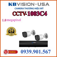 Trọn Bộ 2 Camera Quan Sát  KBvision CCTV-1003C4
