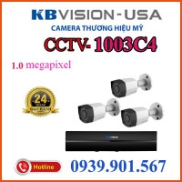 Trọn Bộ 3 Camera Quan Sát  KBvision CCTV-1003C4