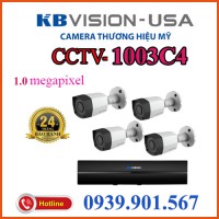 Trọn Bộ 4 Camera Quan Sát  KBvision CCTV-1003C4