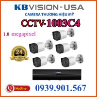 Trọn Bộ 5 Camera Quan Sát  KBvision CCTV-1003C4