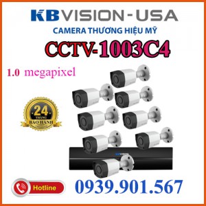 Trọn Bộ 8 Camera Quan Sát  KBvision CCTV-1003C4
