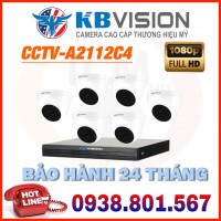 LẮP ĐẶT TRỌN BỘ 6 CAMERA QUAN SÁT KBVISION CCTV-A2112C4