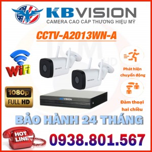 LẮP ĐẶT TRỌN BỘ 02 CAMERA IP QUAN SÁT KBVISION CCTV-A2013WN-A