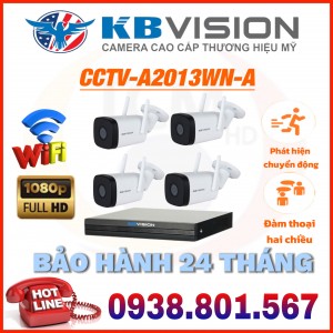 LẮP ĐẶT TRỌN BỘ 04 CAMERA IP QUAN SÁT KBVISION CCTV-A2013WN-A