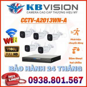 LẮP ĐẶT TRỌN BỘ 05 CAMERA IP QUAN SÁT KBVISION CCTV-A2013WN-A