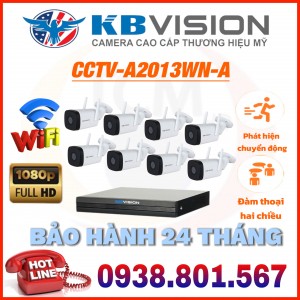 LẮP ĐẶT TRỌN BỘ 08 CAMERA IP 4MP KBVISION CCTV-A4013WN-A