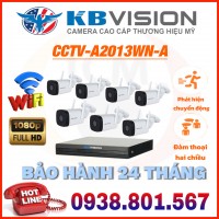 LẮP ĐẶT TRỌN BỘ 07 CAMERA IP QUAN SÁT KBVISION CCTV-A2013WN-A