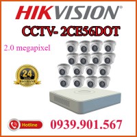Lắp trọn bộ 16 camera quan sát CCTV -2CE56DOT