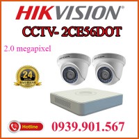 Lắp đặt trọn  bộ 02 camera quan sát CCTV-2CE56DOT