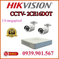Lắp trọn bộ 2 camera quan sát CCTV - 2CE16D0T 
