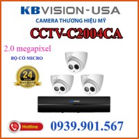 Lắp đặt trọn bộ 3 camera quan sát KBVISION CCTV-C2004CA
