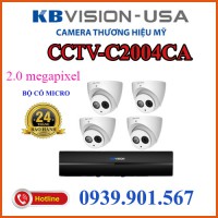 Lắp đặt bộ 4 camera quan sát KBVISION CCTV -C2004CA