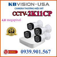 Lắp đặt trọn bộ 4 camera quan sát KBVISION CCTV - 2K11CP