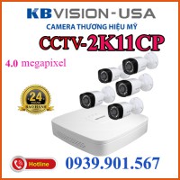 Lắp Đặt Trọn Bộ 5 Camera Quan Sát KBVISION CCTV-2K11CP