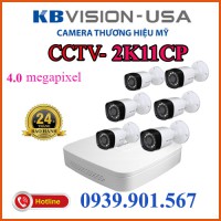 Lắp Đặt Trọn Bộ 6 Camera Quan Sát KBVISION CCTV 2K11CP