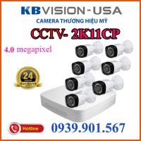 Lắp Đặt Trọn Bộ 7 Camera Quan Sát KBVISION CCTV 2K11CP