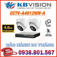 LẮP ĐẶT TRỌN BỘ 02 CAMERA IP 4MP KBVISION CCTV-A4012WN-A