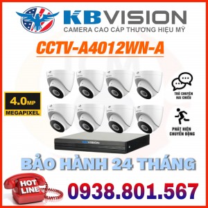 LẮP ĐẶT TRỌN BỘ 08 CAMERA IP 4MP KBVISION CCTV-A4012WN-A