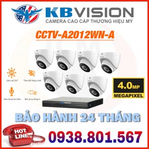 LẮP ĐẶT TRỌN BỘ 07 CAMERA IP 4MP KBVISION CCTV-A4012WN-A