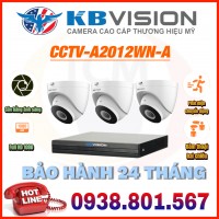 LẮP ĐẶT TRỌN BỘ 03 CAMERA IP QUAN SÁT KBVISION CCTV-A2012WN-A