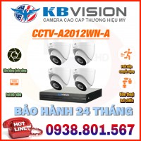 LẮP ĐẶT TRỌN BỘ 04 CAMERA IP QUAN SÁT KBVISION CCTV-A2012WN-A